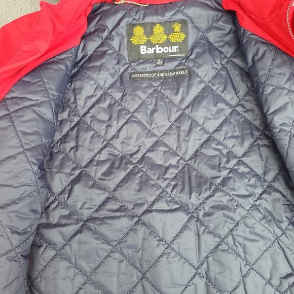 Barbour Boys Amersham Jacket Bnwt Rrp £100 Red XL 12-13yrs Waterproof School - Picture 7 of 10